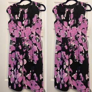 Knee length professional dress, modern print